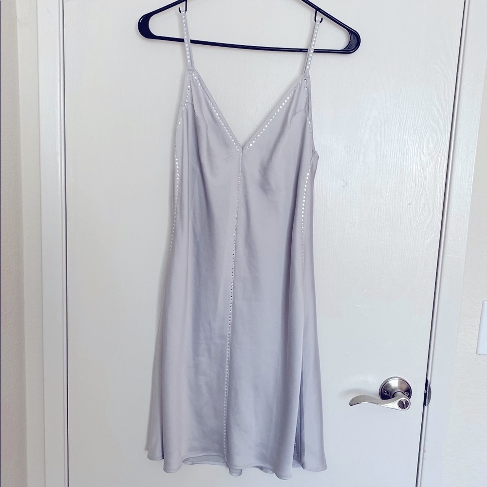 Victoria’s Secret Silver Embellished Satin Slip S